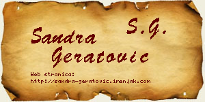 Sandra Geratović vizit kartica